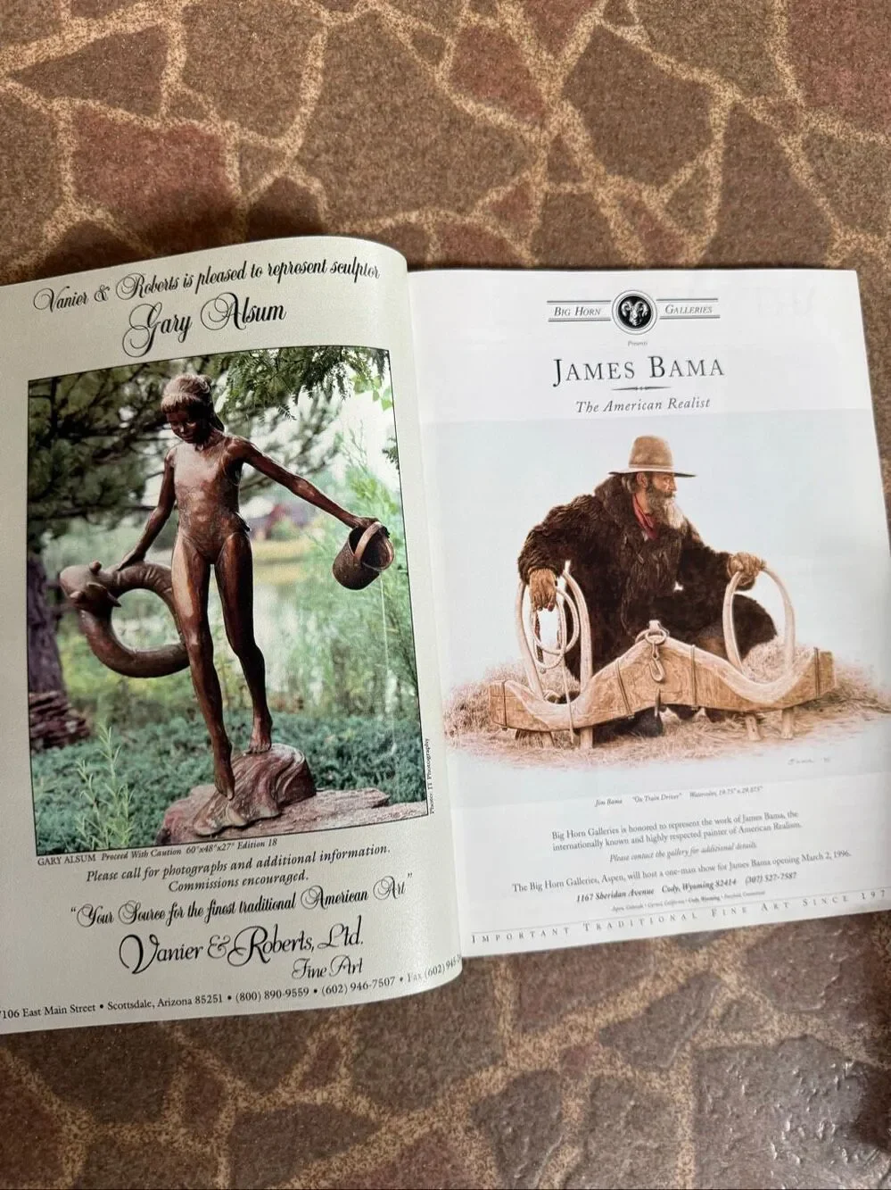Vintage 1996 Art West Magazine Journal Western Cowboy
